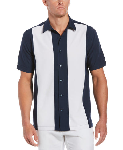 Retro Color Block Panel Shirt (Dress Blues) 