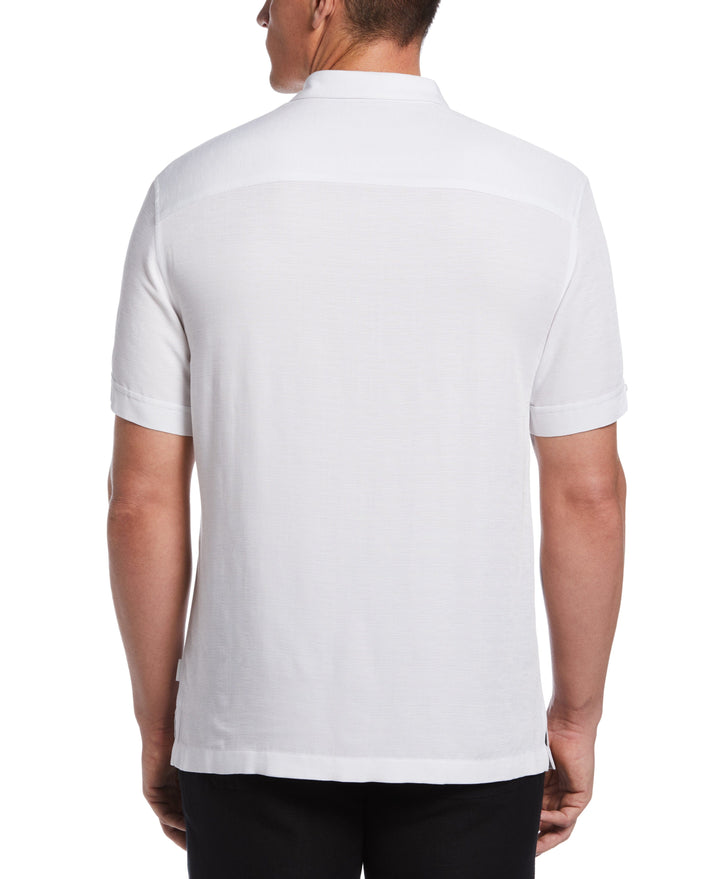 Scenic Print Textured Shirt (Brilliant White) 