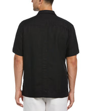 Short Sleeve Embroidered Guayabera (Jet Black) 