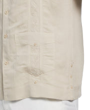 Short Sleeve Embroidered Guayabera (Natural Linen) 