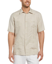 Short Sleeve Embroidered Guayabera (Natural Linen) 