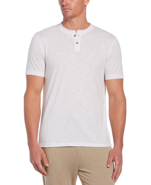 Tシャツ・カットソー COVERNAT Slub henley neck t-shirt ivory Slub-Henley-Tee-Brilliant-