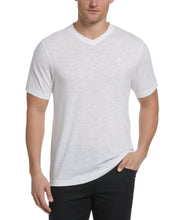 Solid Slub V-Neck Tee (Brilliant White) 