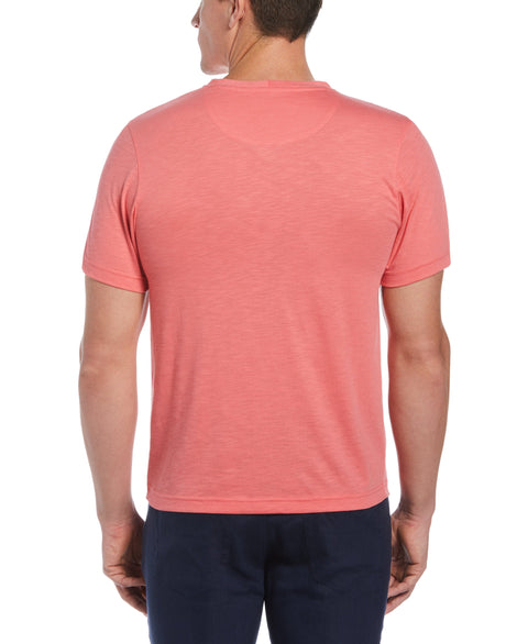 Solid Slub V-Neck Tee--Cubavera
