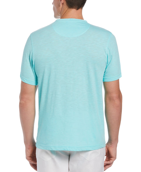 Solid Slub V-Neck Tee--Cubavera