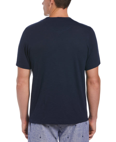 Solid Slub V-Neck Tee--Cubavera