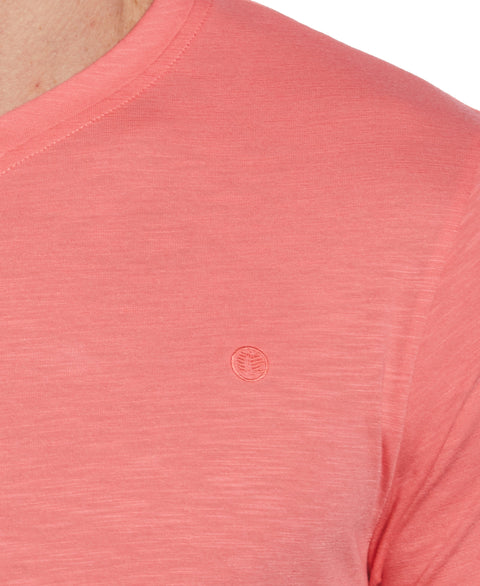 Solid Slub V-Neck Tee--Cubavera