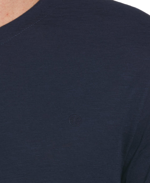 Solid Slub V-Neck Tee--Cubavera