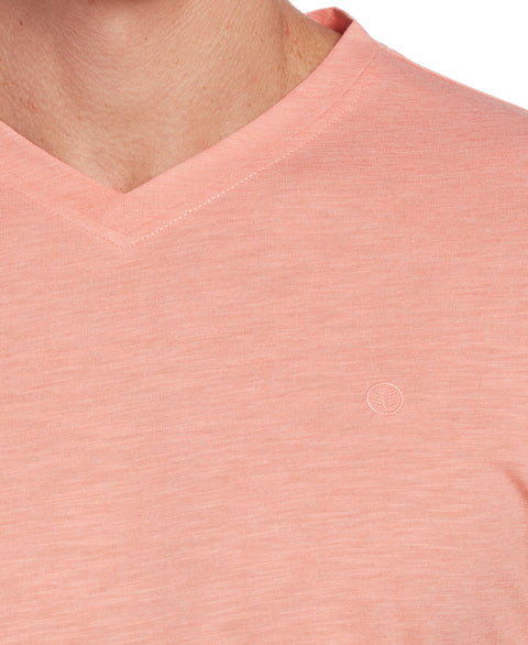 Slub V-Neck Tee-Casual Shirts-Cubavera