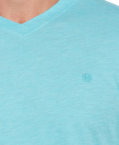 Slub V-Neck Tee-Casual Shirts-Cubavera