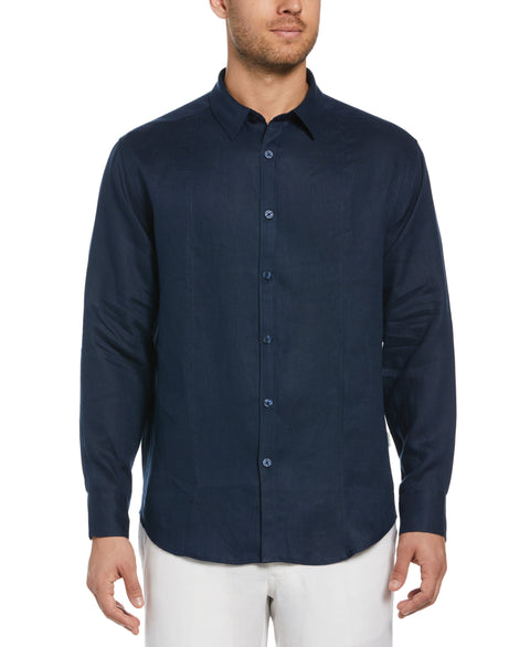 100% Linen Tuck Shirt (Dress Blues) 