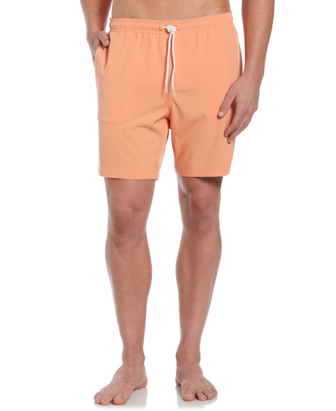 Cubavera Signature Solid Swim Trunk-Cadmium Orange-L-Cubavera