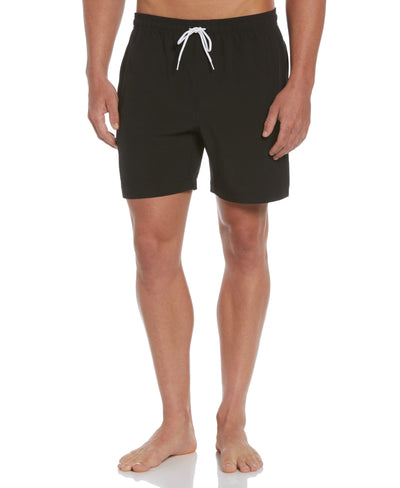 Solid Swim Trunks-Shorts-Jet Black-M-Cubavera