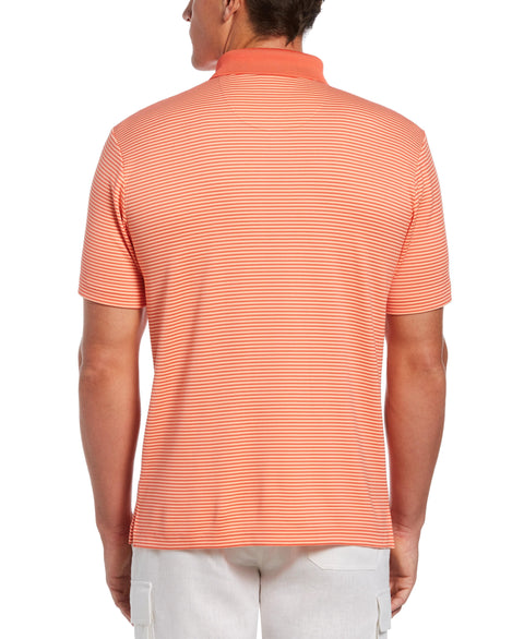 Stripe Polo (Hot Coral) 