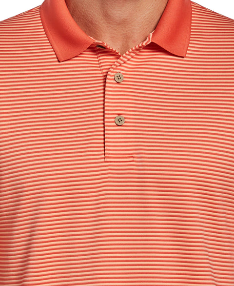 Stripe Polo (Hot Coral) 
