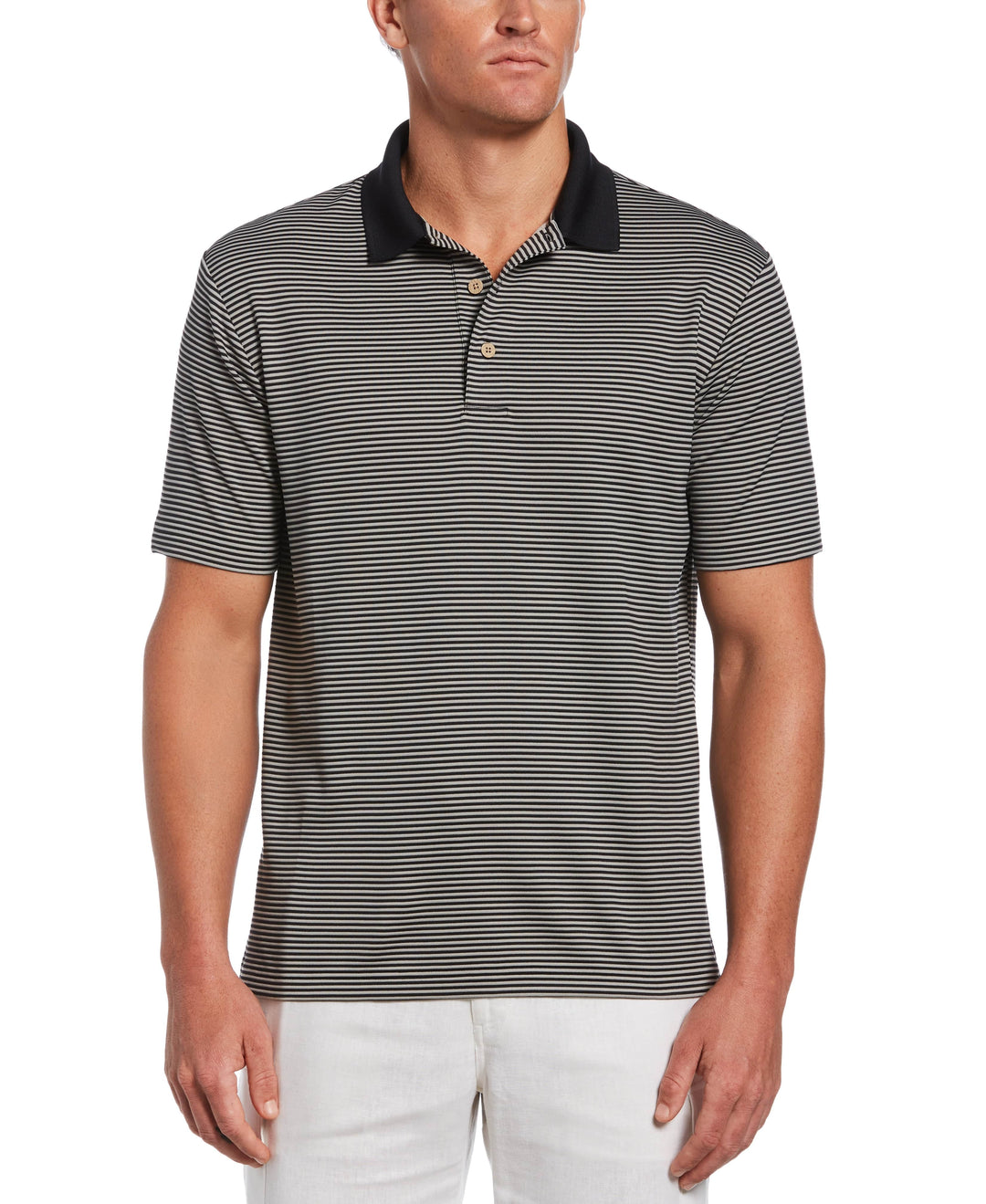 Stripe Polo (Jet Black) 