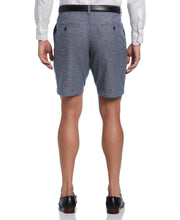 Textured Linen-Blend Flat Front Short (Dress Blues) 