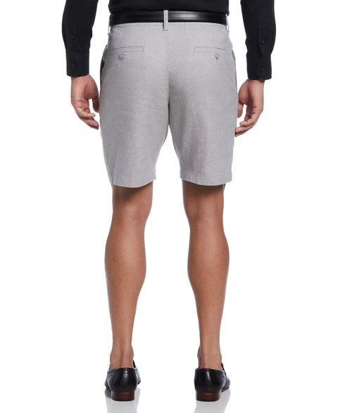 Textured Linen-Blend Flat Front Short (Sleet) 