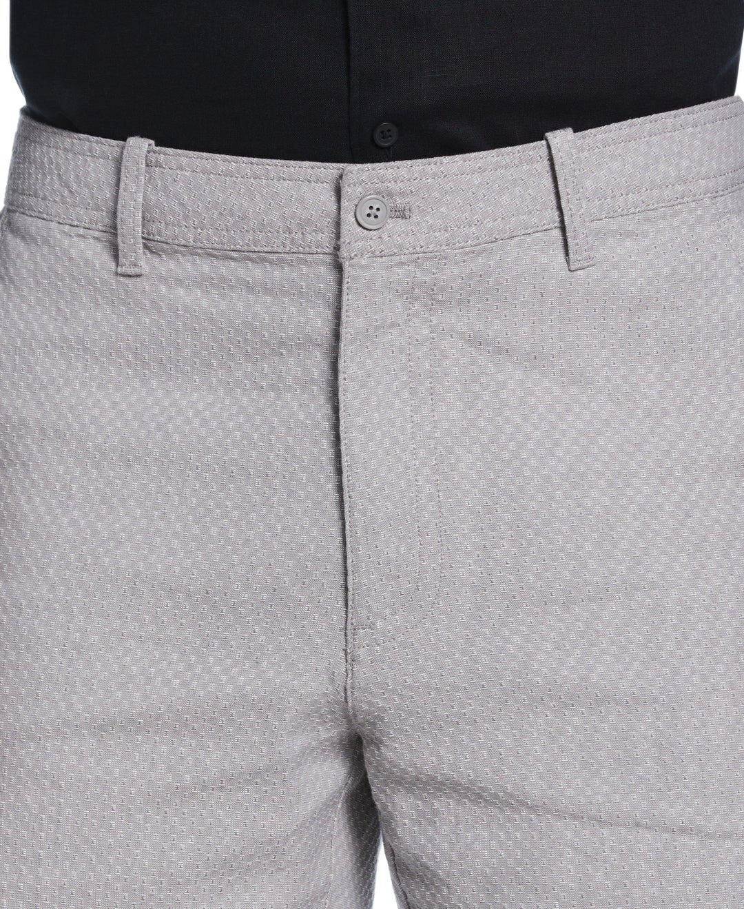 Textured Linen-Blend Flat Front Short (Sleet) 