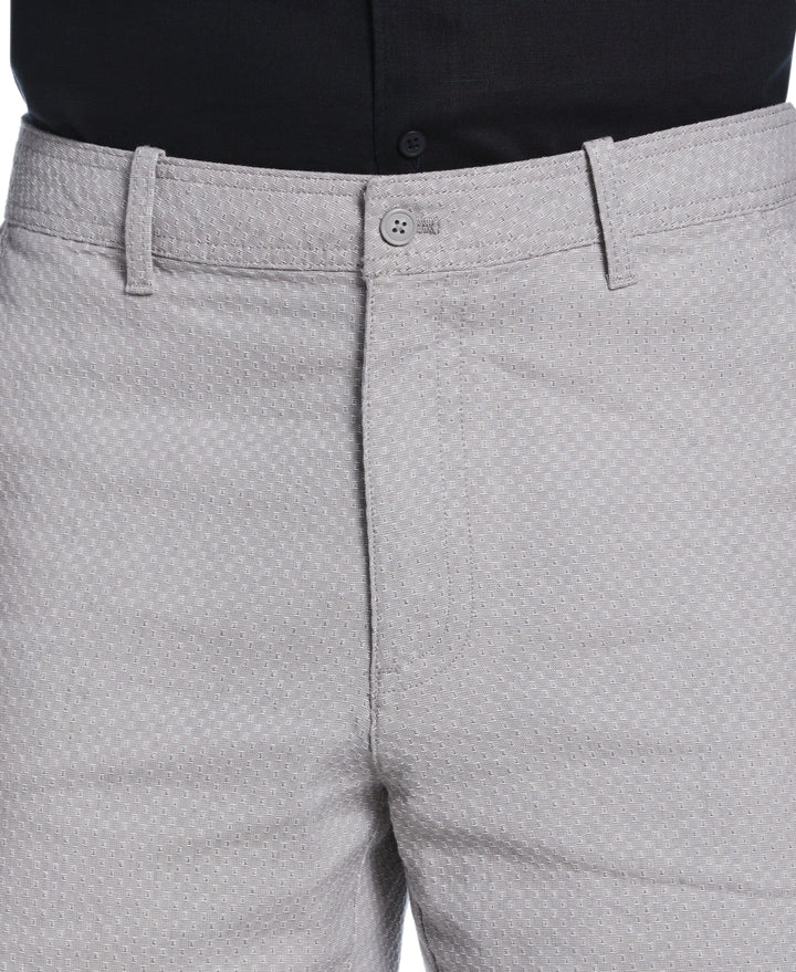 Textured Linen-Blend Flat Front Short (Sleet) 