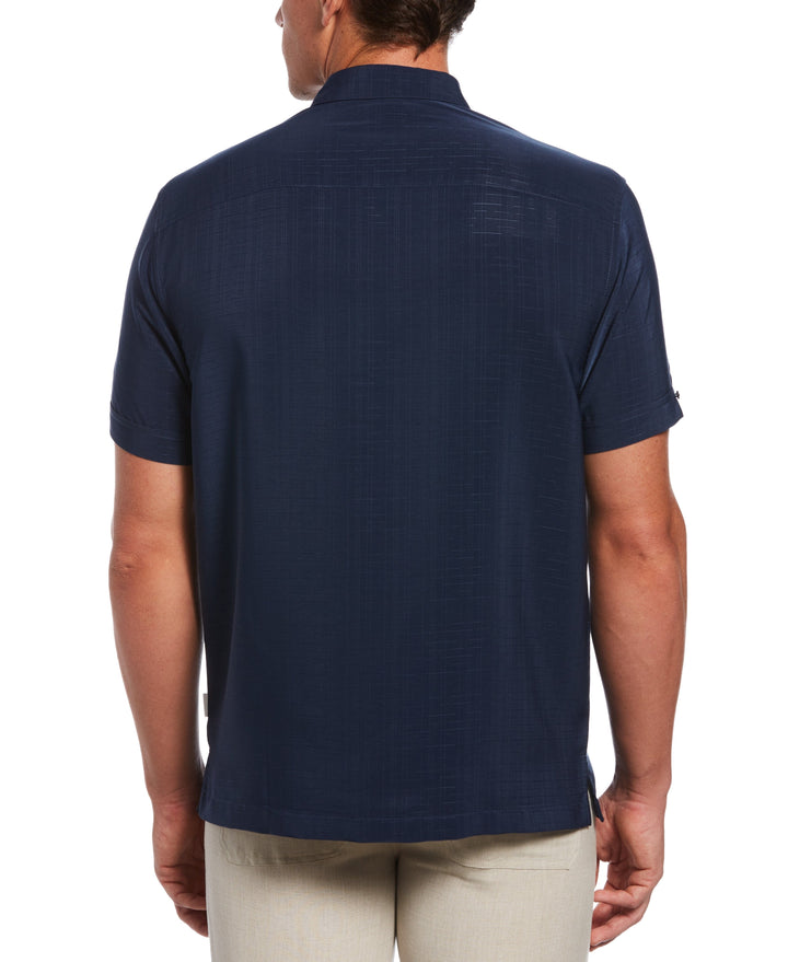 Textured One Pocket Shirt-Casual Shirts-Cubavera