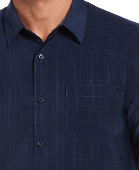 Textured One Pocket Shirt-Casual Shirts-Cubavera