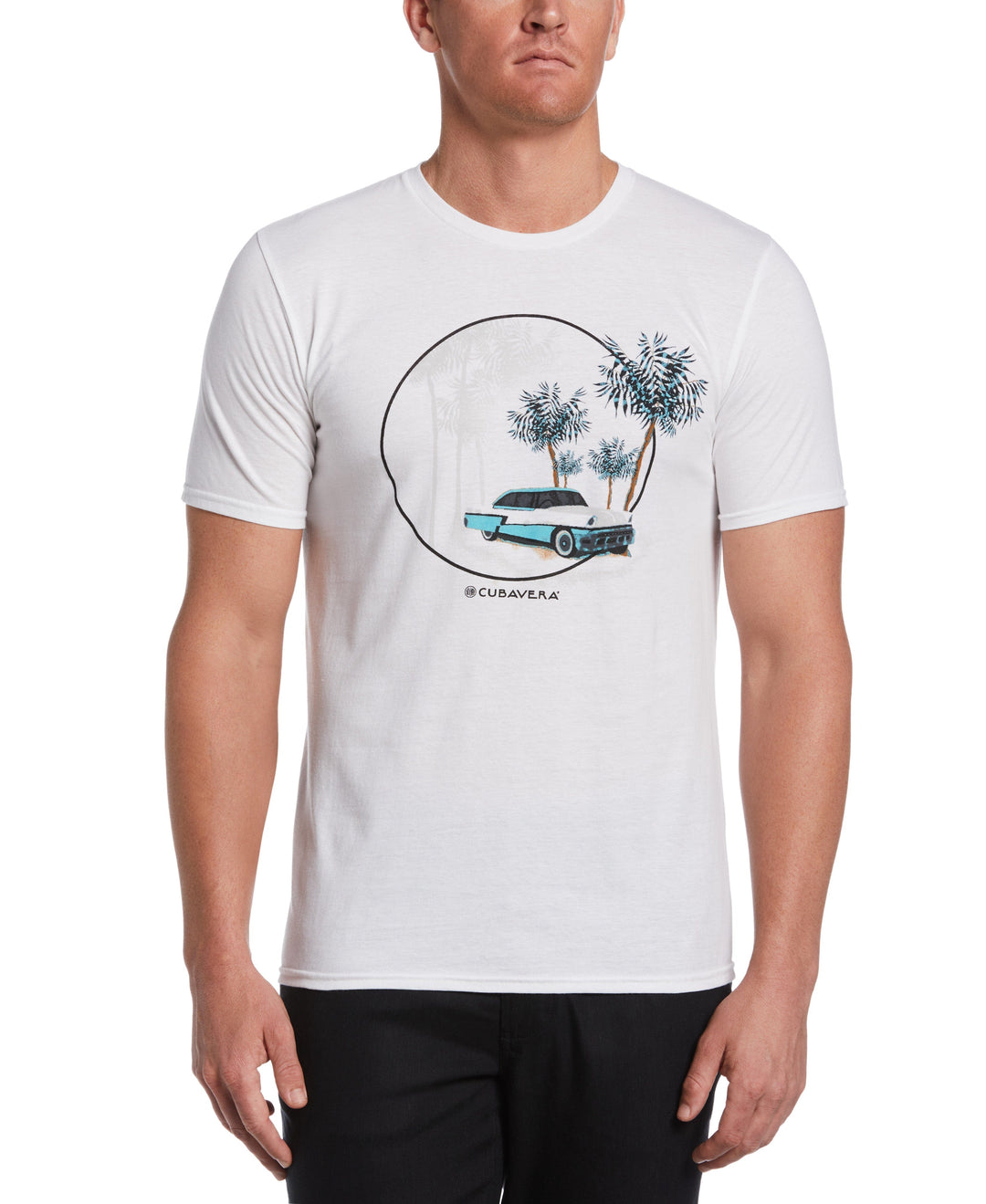 Tropical Car Print Tee (White) 