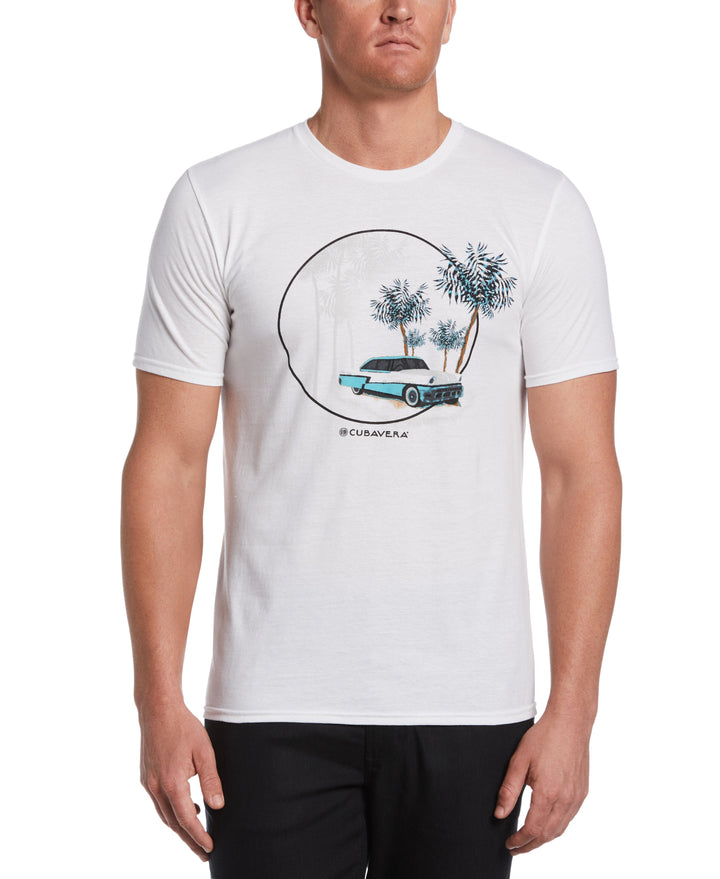 Tropical Car Print Tee (White) 