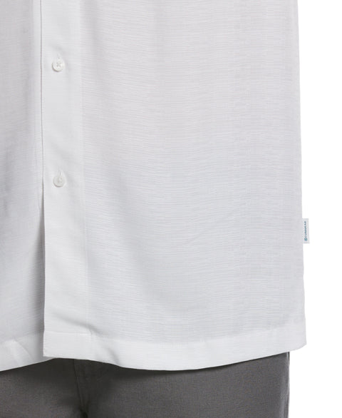 Tropical Chest Print Camp Collar Shirt (Brilliant White) 