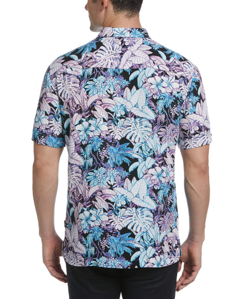 Tropical Print Shirt (Jet Black) 