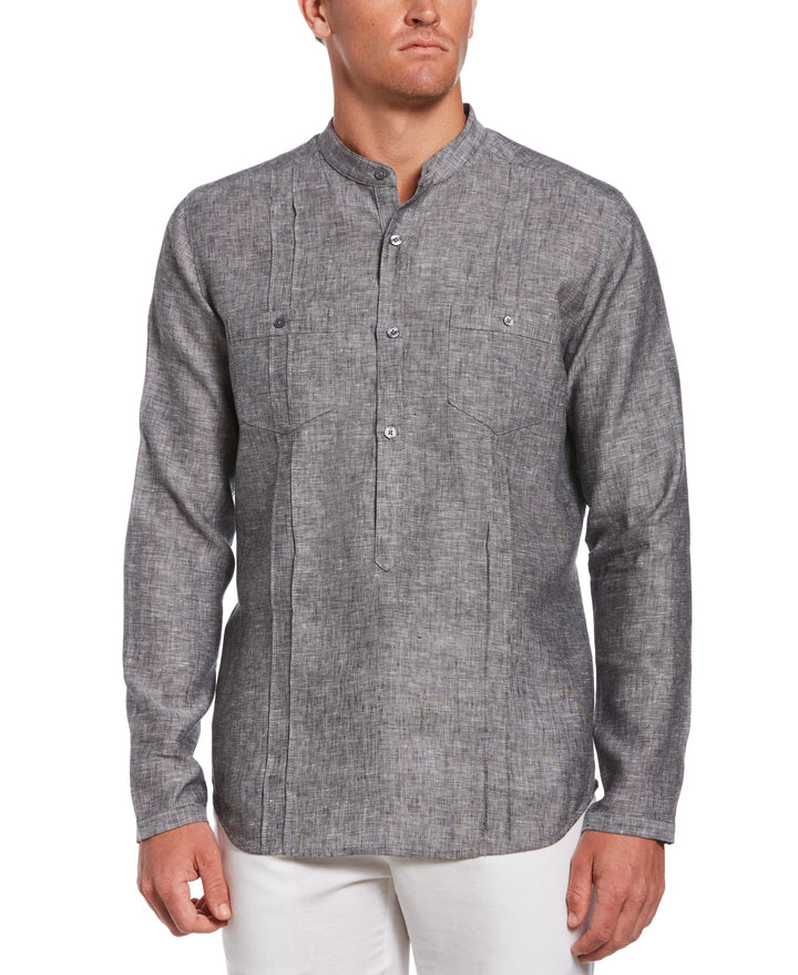 Two-Pocket Pintuck Popover Shirt (Meteorite)