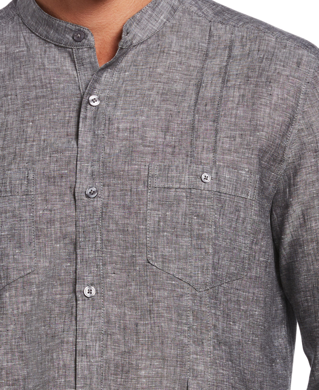 Two-Pocket Pintuck Popover Shirt (Meteorite)