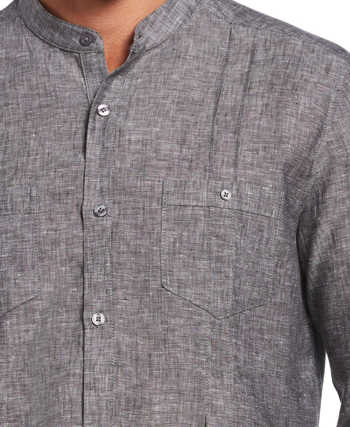Two-Pocket Pintuck Popover Shirt (Meteorite)