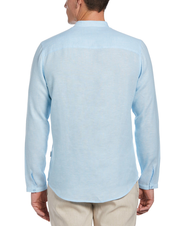 Two-Pocket Pintuck Popover Shirt (Sky Blue)