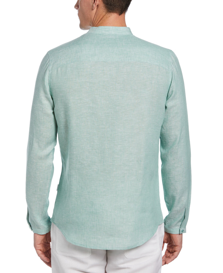 Two-Pocket Pintuck Popover Shirt (Malachite Green)