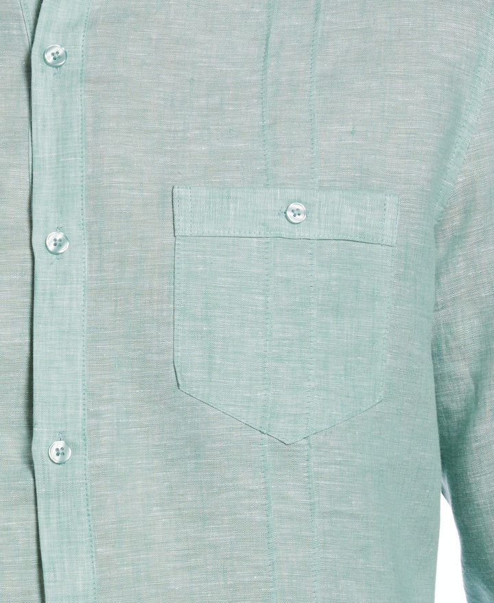 Two-Pocket Pintuck Popover Shirt (Malachite Green)