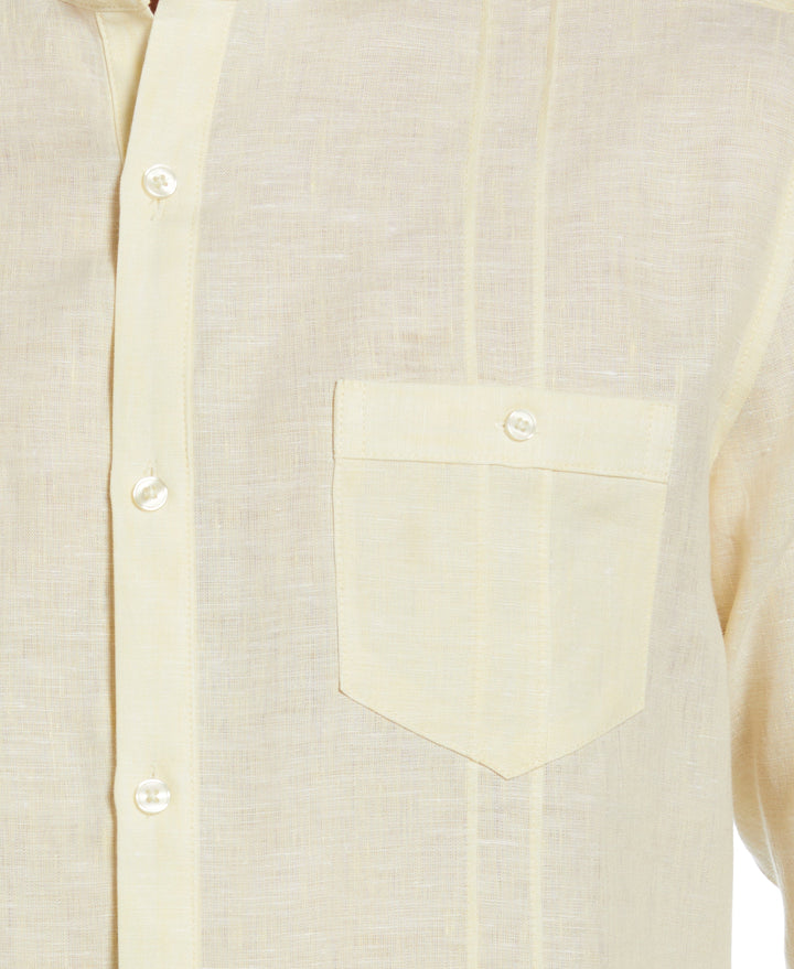 Two-Pocket Pintuck Popover Shirt (Pale Banana)
