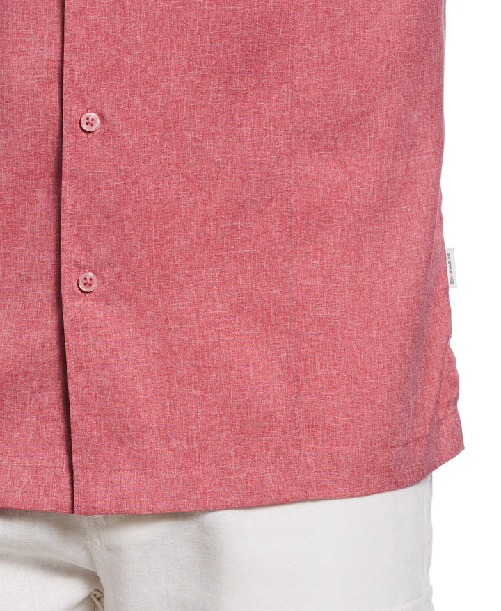 Two-Tone Cross Tuck Chambray Shirt-Casual Shirts-Cubavera