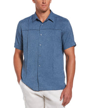 Two-Tone Cross Tuck Chambray Shirt-Casual Shirts-Estate Blue-M-Cubavera