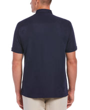 Two-Tone One Pocket Floral Print Shirt (Navy Blazer) 