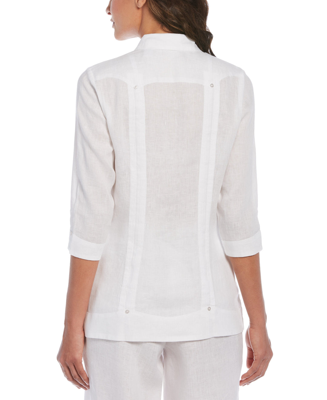 Solid Linen Guayabera Shirt--Cubavera