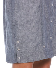 Two-Tone Two-Pocket Linen Guayabera Dress--Cubavera