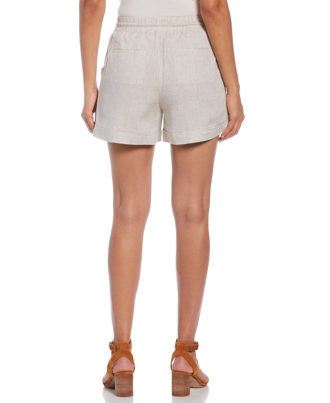 Wide Leg Drawstring Linen Short--Cubavera