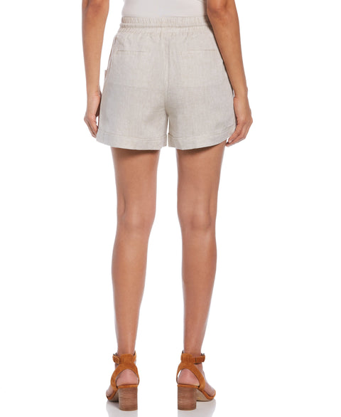Wide Leg Drawstring Linen Short--Cubavera